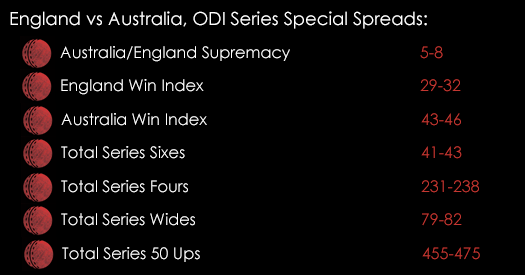 England Australia ODI Series Special Spreads September 2nd
