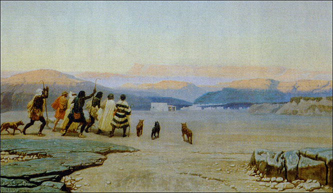  The painting by Octave Penguilly-L’Haridon (1863 AD) shows the shepherds hurrying to Bethlehem on the angel’s advice to see the Messiah for themselves