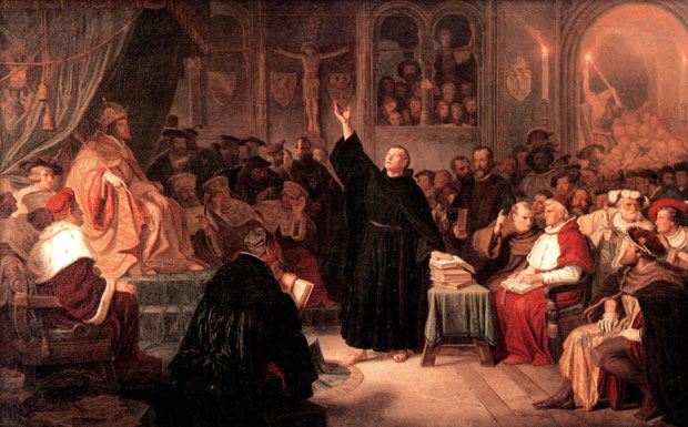  The defiant Martin Luther refuses to take back his accusation against the Pope at the Diet of Worms in 1521