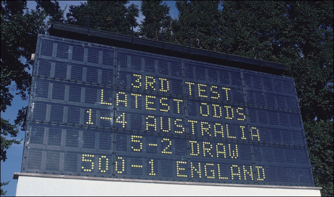  England were given odds of 500-1 after being made to follow-on in the Test at Headingley which England won by 18 runs.
