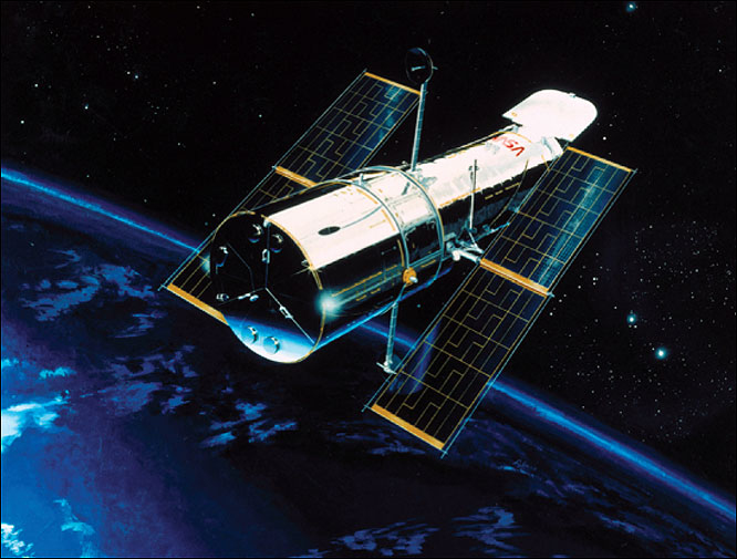  In 1990, NASA (the U.S. National Aeronautics and Space Administration) launched the Hubble Space Telescope into Earth orbit. The telescope is named after Edwin Hubble.