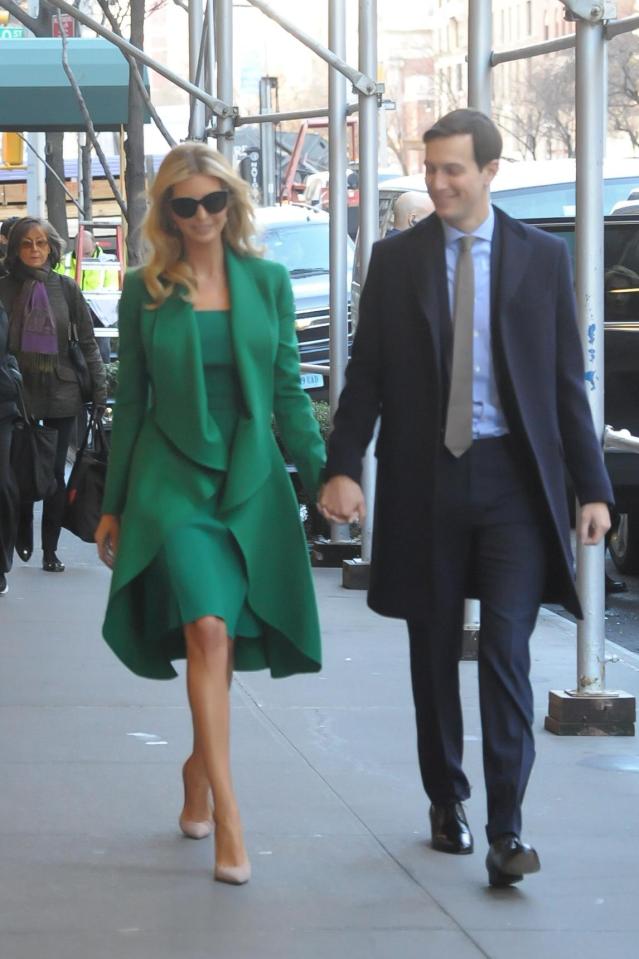  Ivanka Trump and her husband, Jared Kushner seen walking in New York