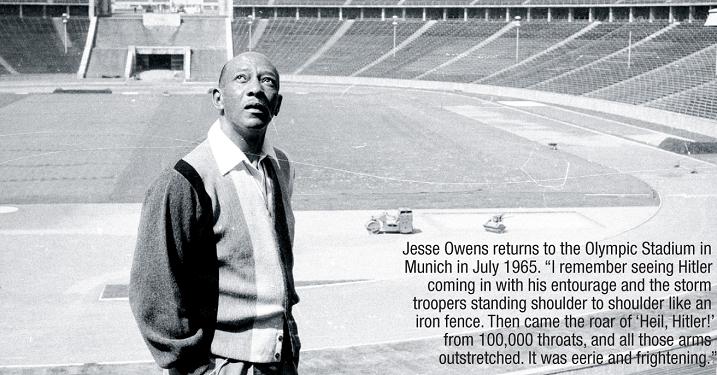  Jesse Owens returns to the Olympic Stadium in Munich in July 1965