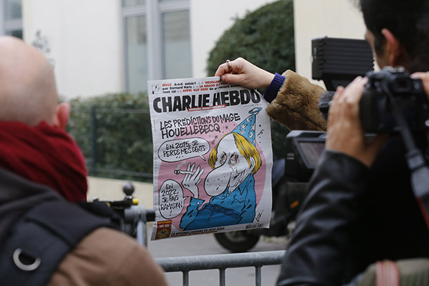  The satirical French magazine was targeted because its front page had depicted the prophet Muhammad