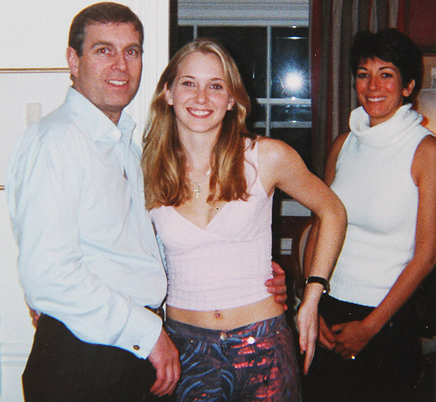 17 year old Virginia Roberts photographed with Prince Andrew in early 2001