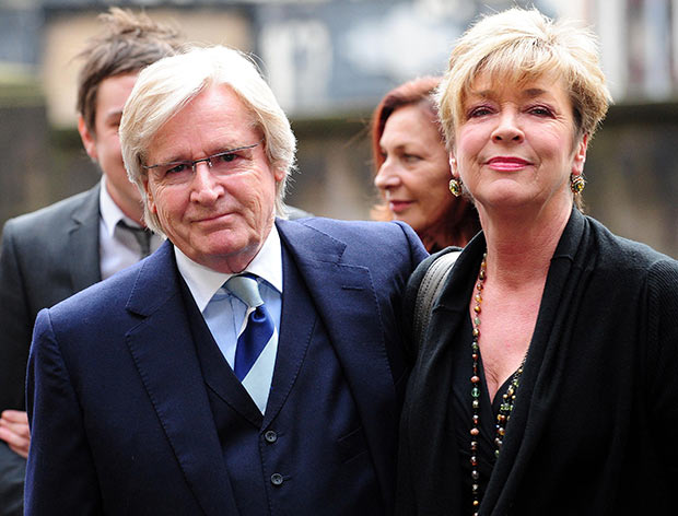 Coronation Street actors William Roache, who played Ken Barlow with Anne Kirkbride, who played Deirdre Barlow, as she has died after a short illness, her husband David Beckett