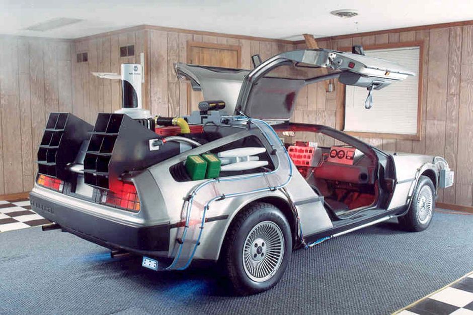 Doc Brown's flash DeLorean goes back to the future 