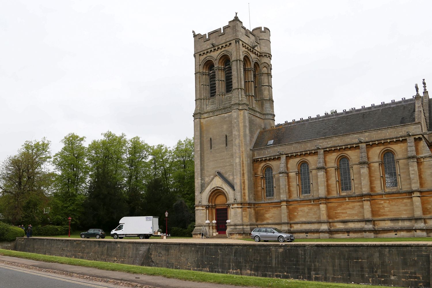 The couple tied  the knot at St Mary's