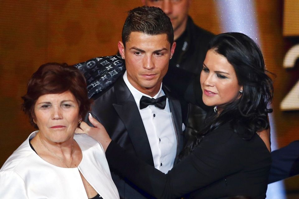  Cristiano Ronaldo's mum, Dolores Aveiro (L) reportedly flew to America to see the twins