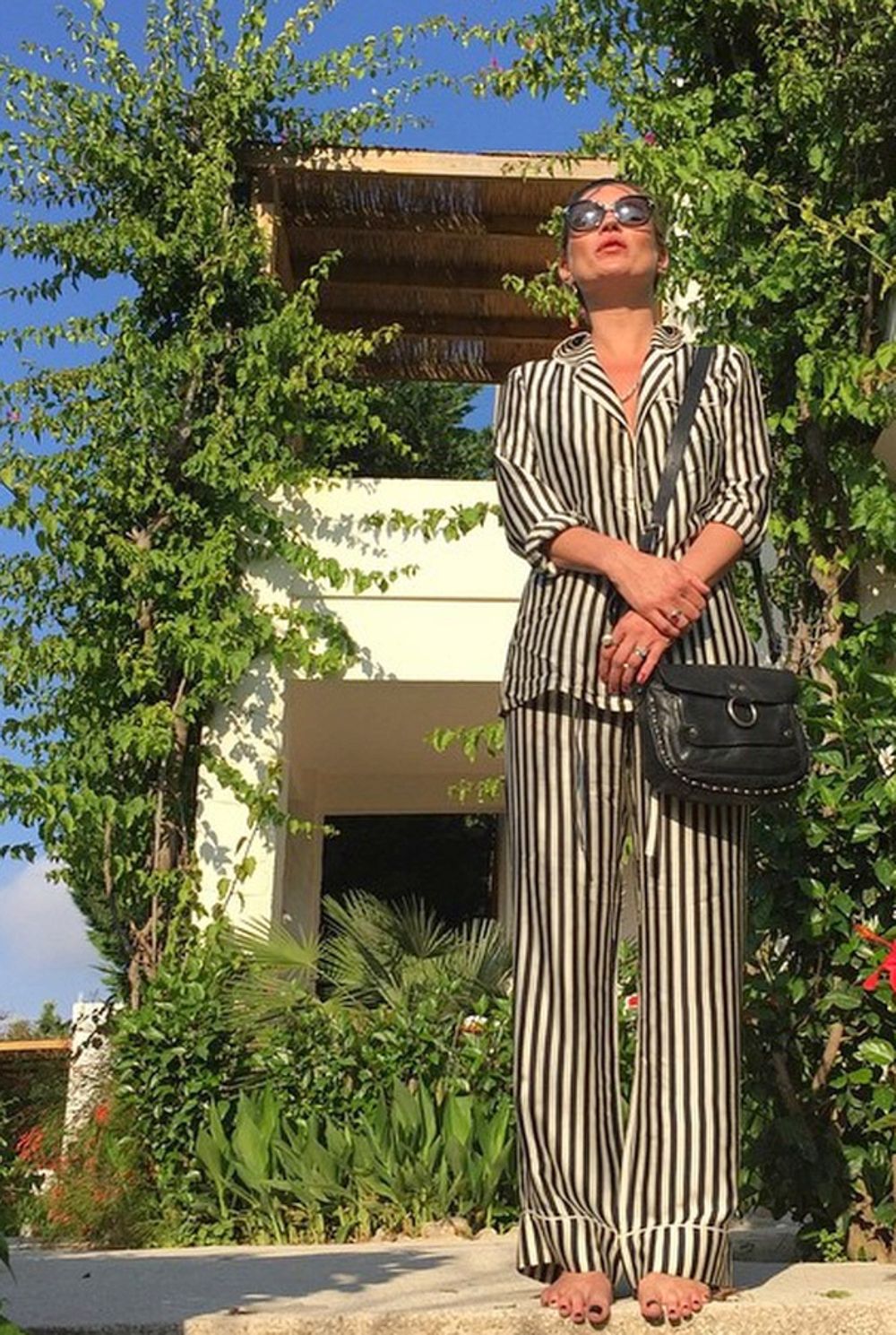 Kate shines in stripey pyjamas during her Bodrum visit