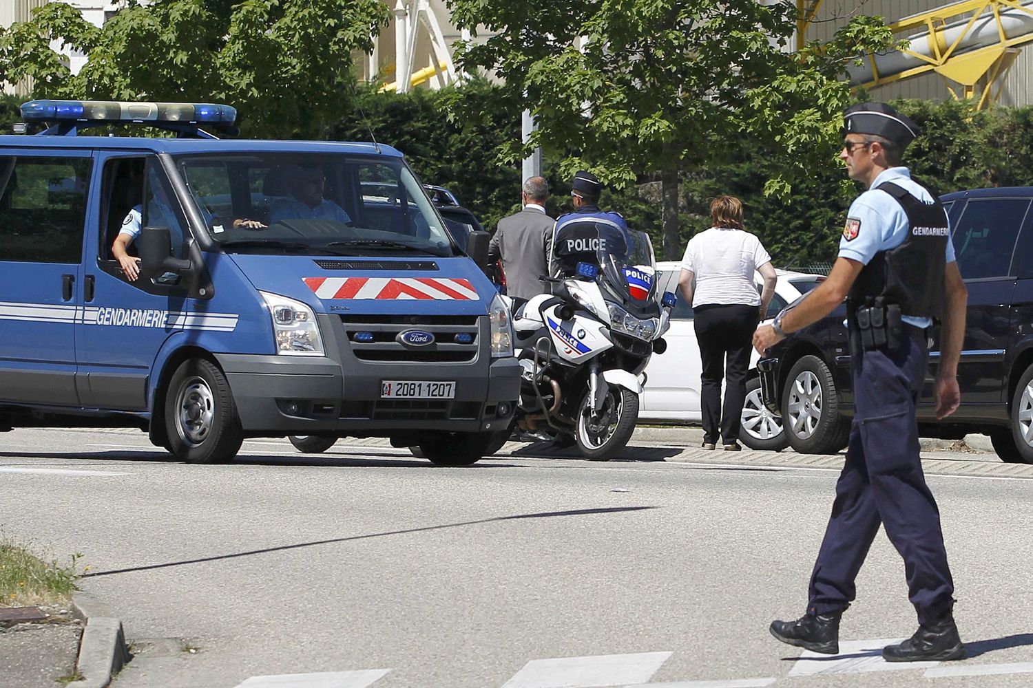 Policeman at scene of attack