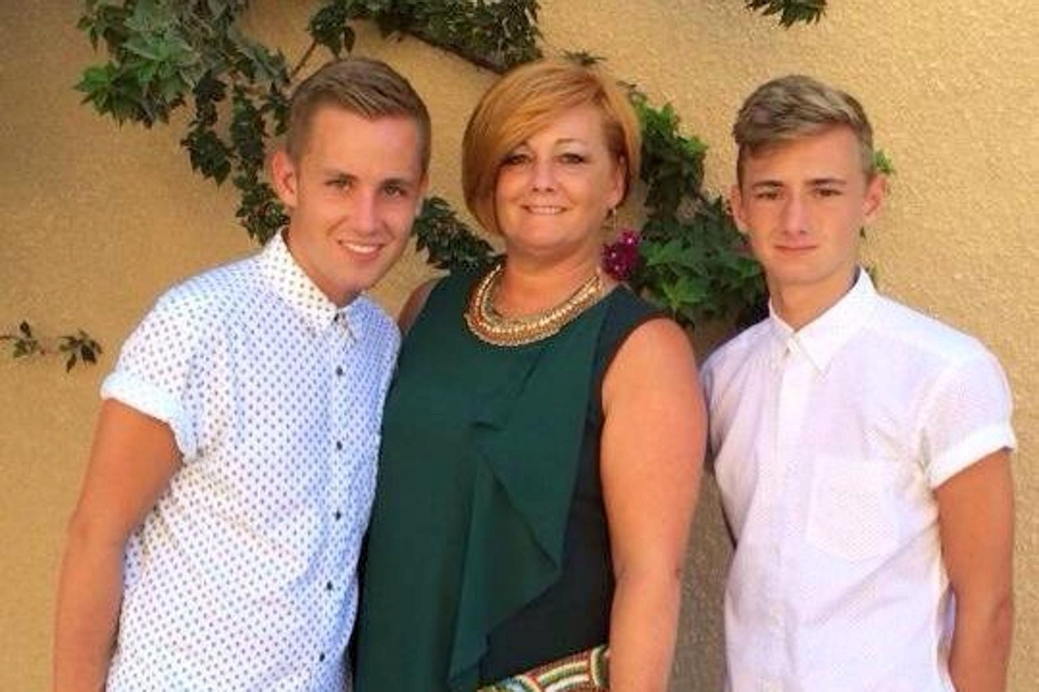 Loving family ... Joel and Owen Richards with mum Suzanne Evans