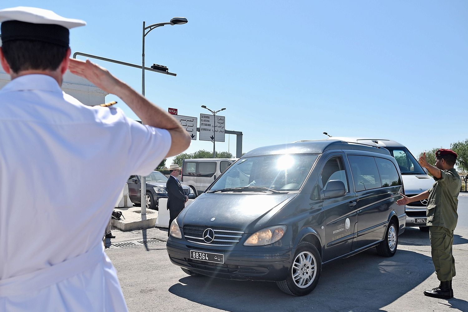 A fleet of ambulances transported the victims to the airport