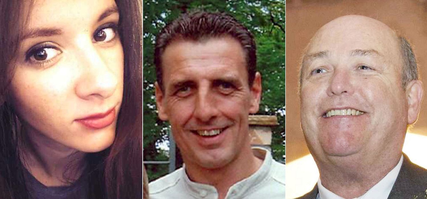 Victims Carly Lovett, Stephen Mellor and John Stollery