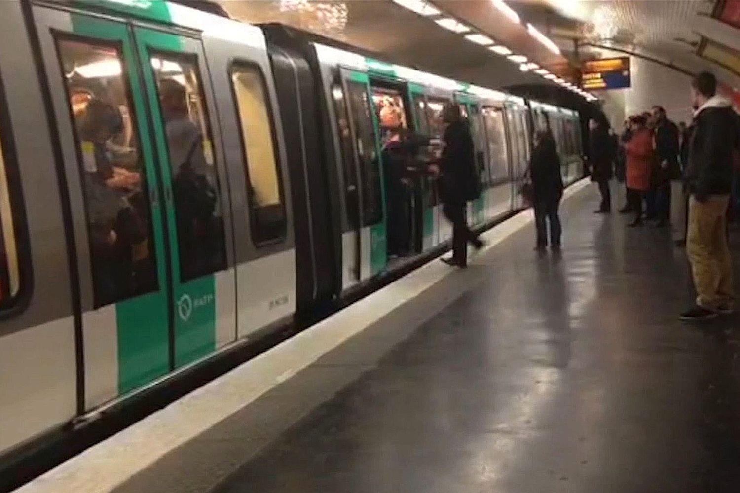 Incident happened at Paris metro station