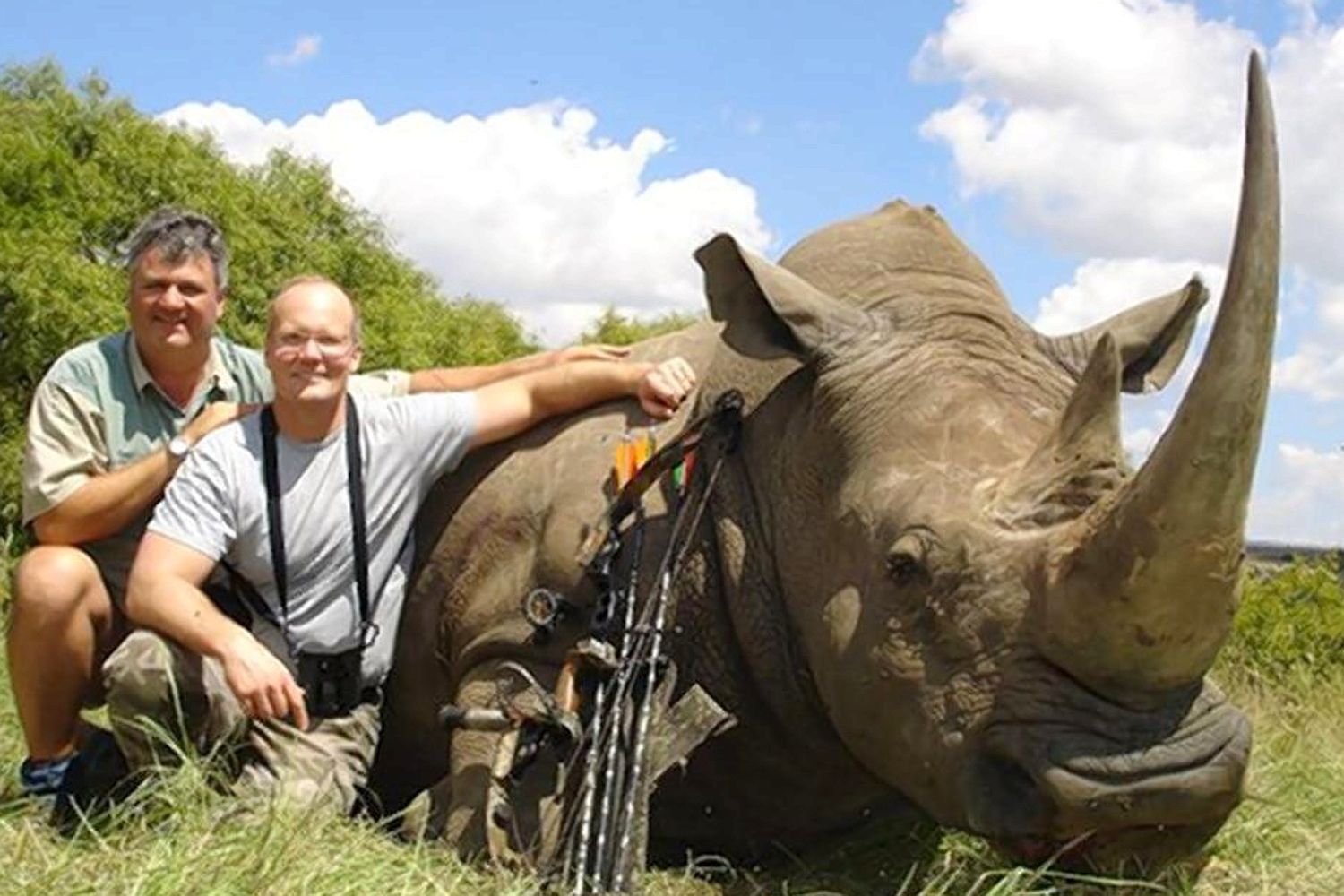 Trophy ... dentist with a dead rhino