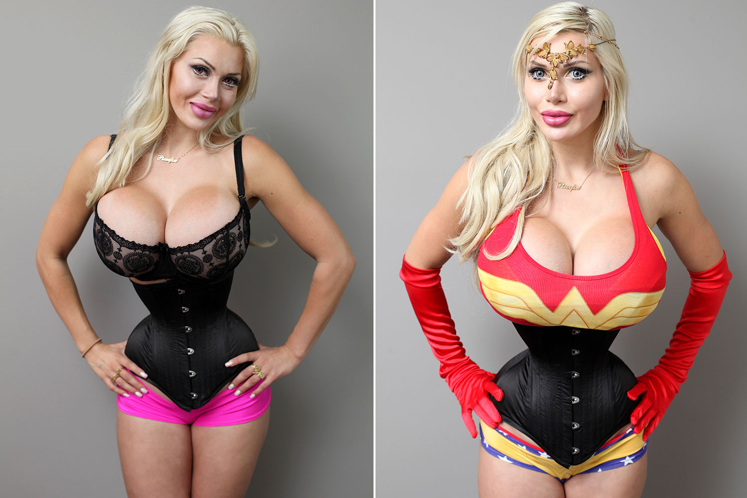 A SURGERY loving model has had SIX RIBS removed - to look like a CARTOON character. Former electrician Pixee Fox, from North Carolina, USA, had already spent more than £70,000 on plastic surgery attempting to sculpt the perfect hourglass figure.