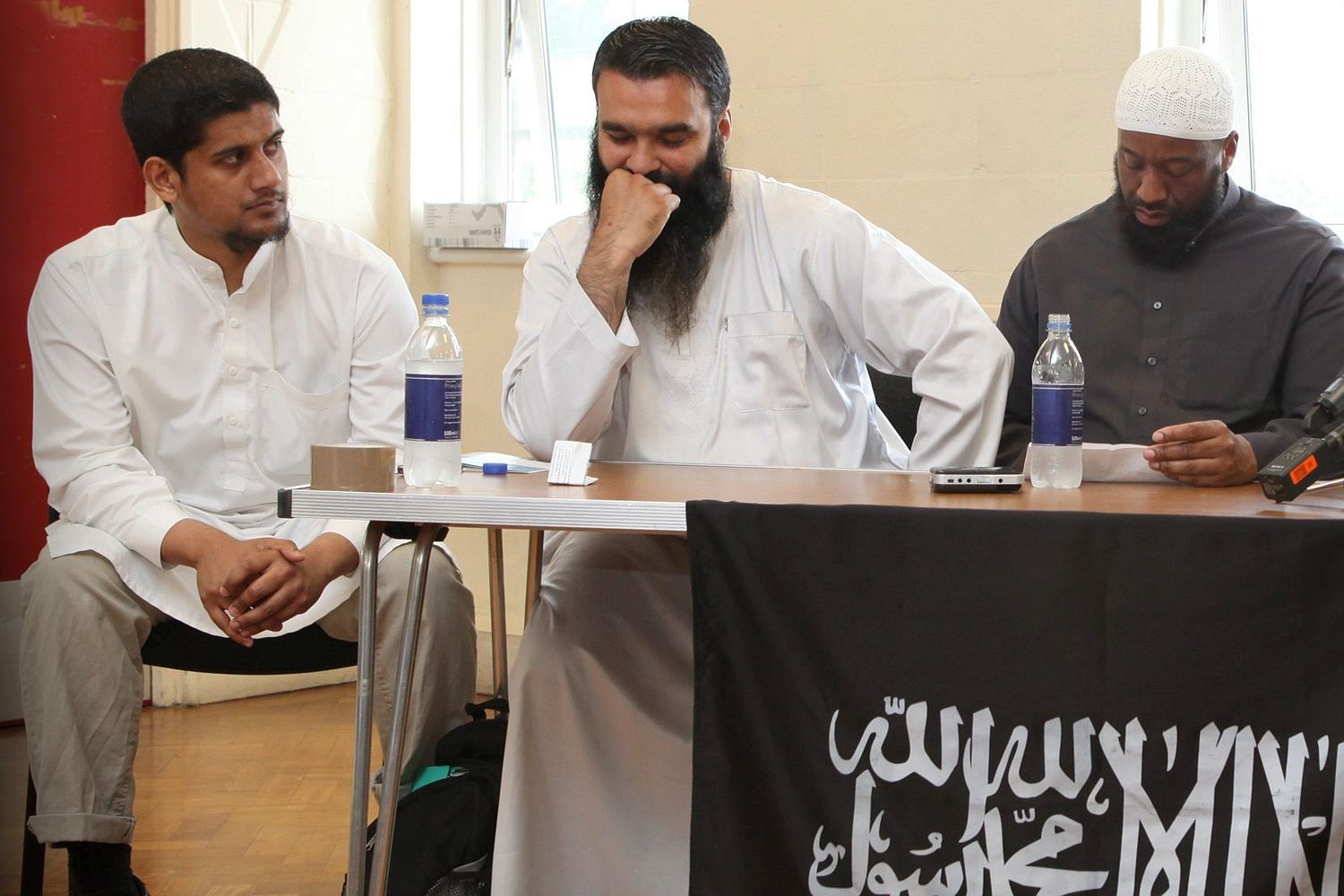 Links ... trio at Muslims Against Crusaders event in Walthamstow in 2011