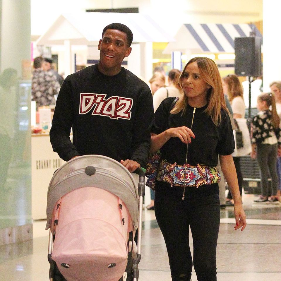  Martial with Samantha and their daughter recently after their move to Manchester in happier times