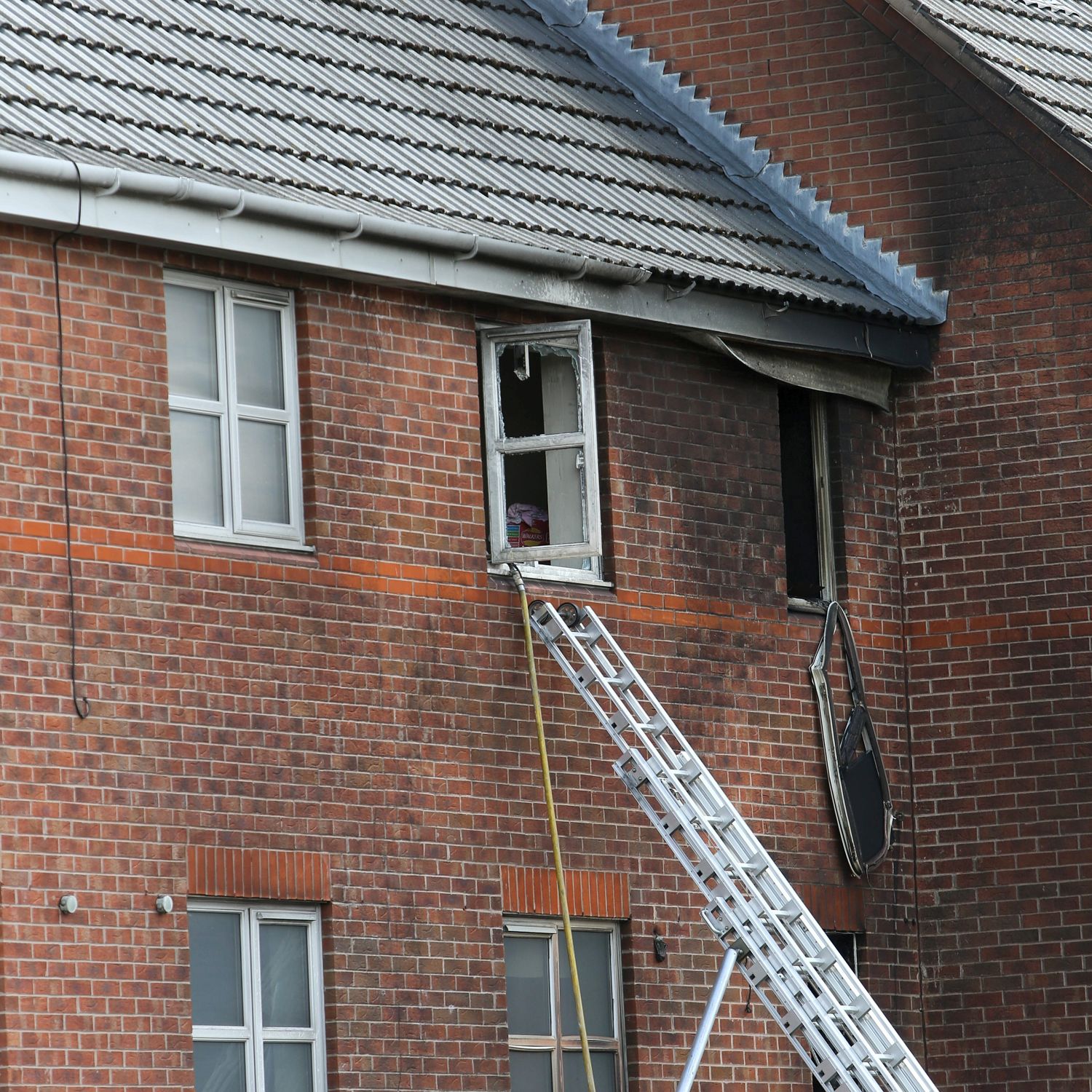 Shaun Gaunt was rescued from the three-storey property by brave neighbours using ladders