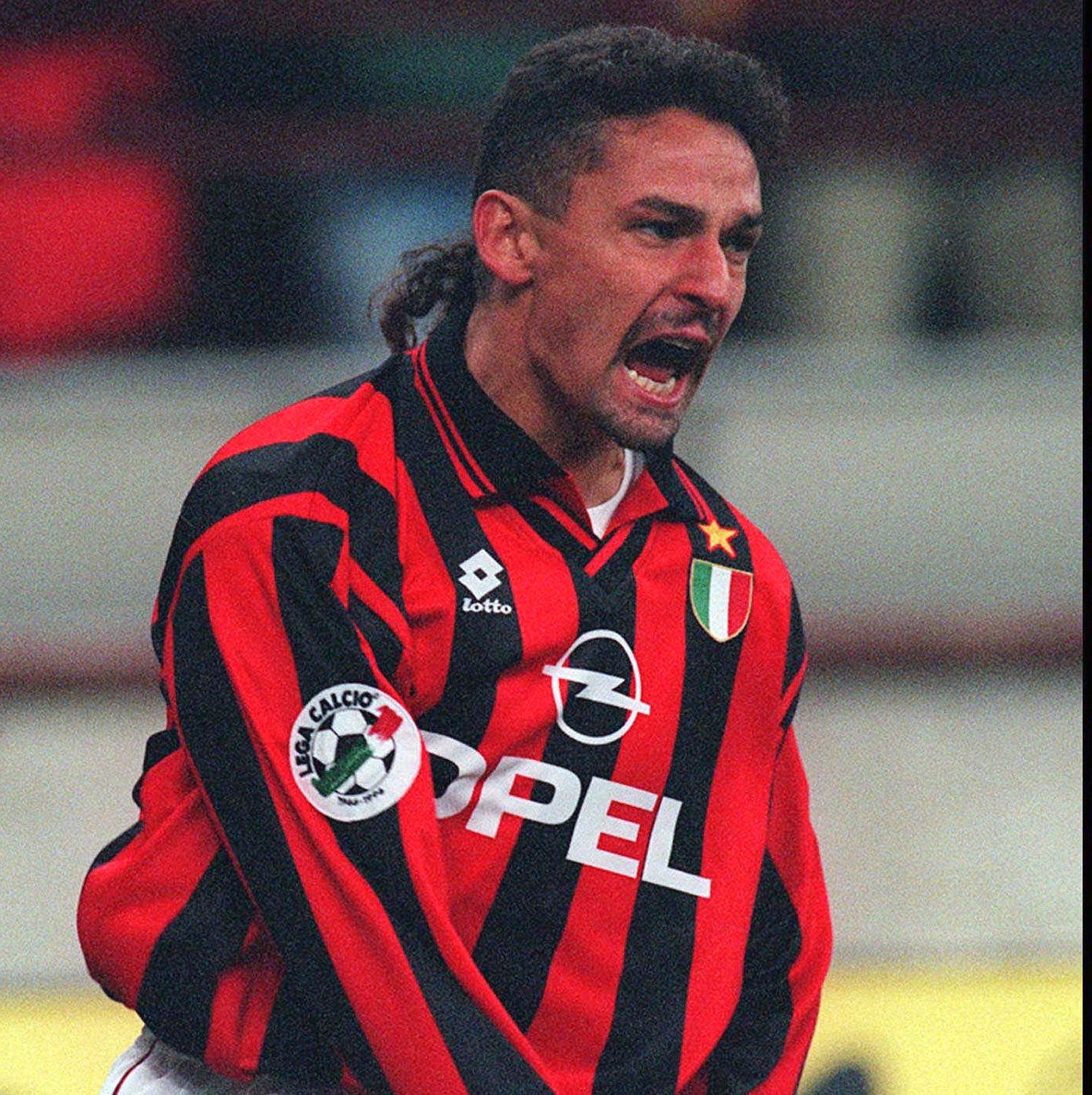 Roberto Baggio won his second league title while at AC Milan in 1996