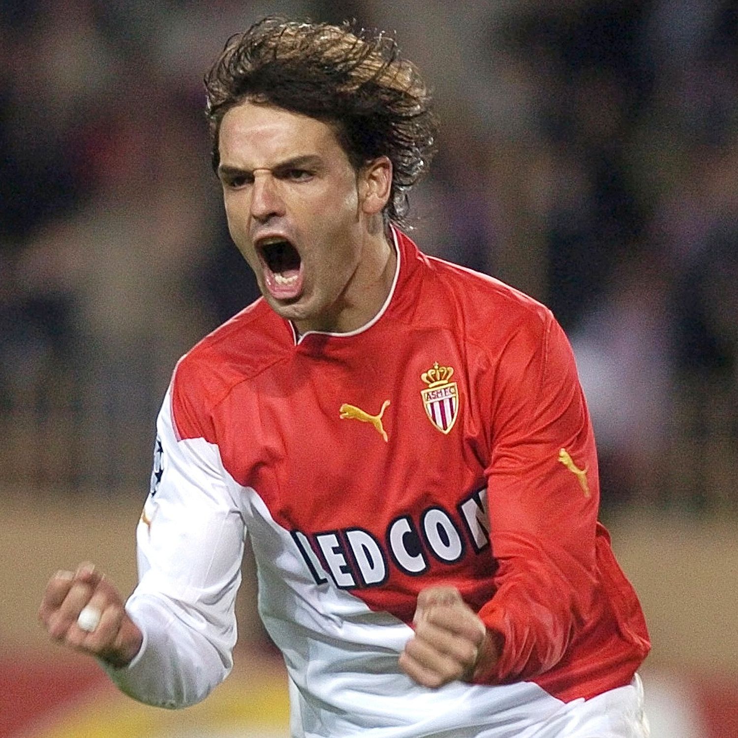 Fernando Morientes celebrates the goal which helped down his parent club