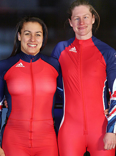 Nicola Minichiello and Gillian Cooke model their Olympic Kit.