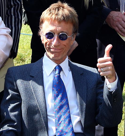 Robin Gibb at RAF Bomber memorial ground, 4.5.11