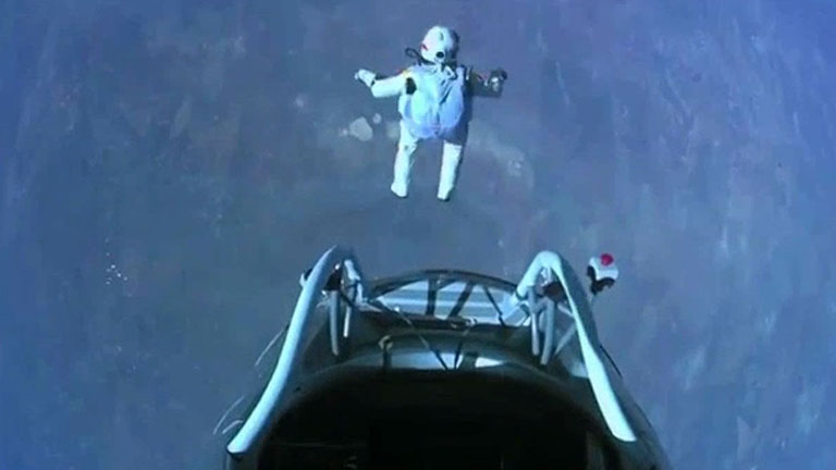  Baumgartner successfully jumped from the edge of space