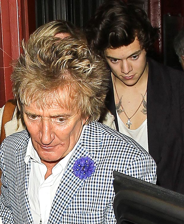 Harry Styles joined Rod Stewart, his wife