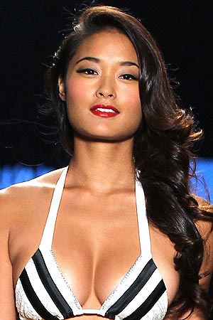  Hawaii-born Jarah Mariano pictured at a Beach Bunny Swimwear show