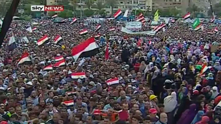  Crowds famously gathered in Tahrir Square calling for Egypt's Mohamed Morsi to go in 2013