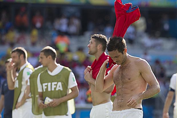 Lampard walks off after England's final World Cup game against Costa Rica last month