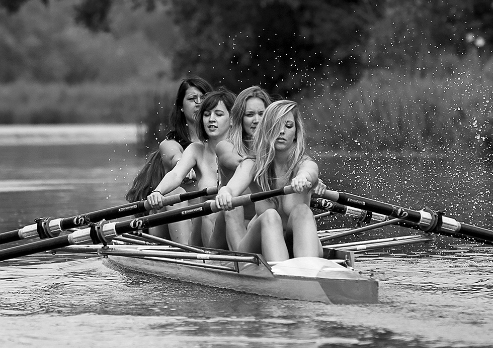 A female university rowing club have been banned from Facebook after their nude charity calendar was branded as PORNOGRAPHY