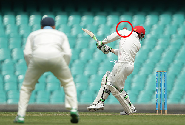 Phillip Hughes of South Australia falls to the ground after being struck in the head by a delivery during day one of the Sheffield Shield match between New South Wales and South Australia at Sydney Cricket Ground on November 25, 2014 in Sydney, Australia.