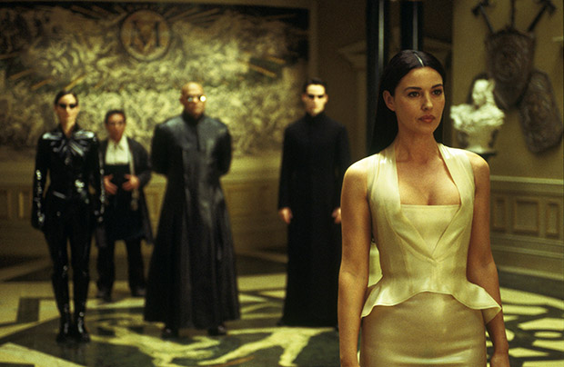 Quality: Original. Film Title: The Matrix Reloaded. Pictured: MONICA BELLUCCI AS PERSEPHONE in Warner Bros. Pictures' and Village Roadshow Pictures' provocative futuri