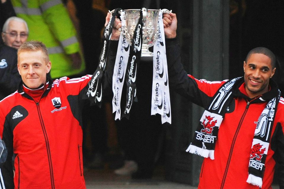  Ashley Williams captained Swansea to League Cup success in 2013