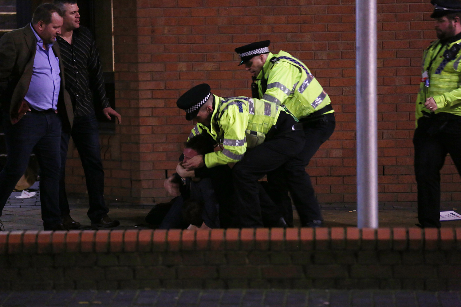 Mad Friday lives up to it&apos;s name when a fight has to be broken up by police in Leeds.