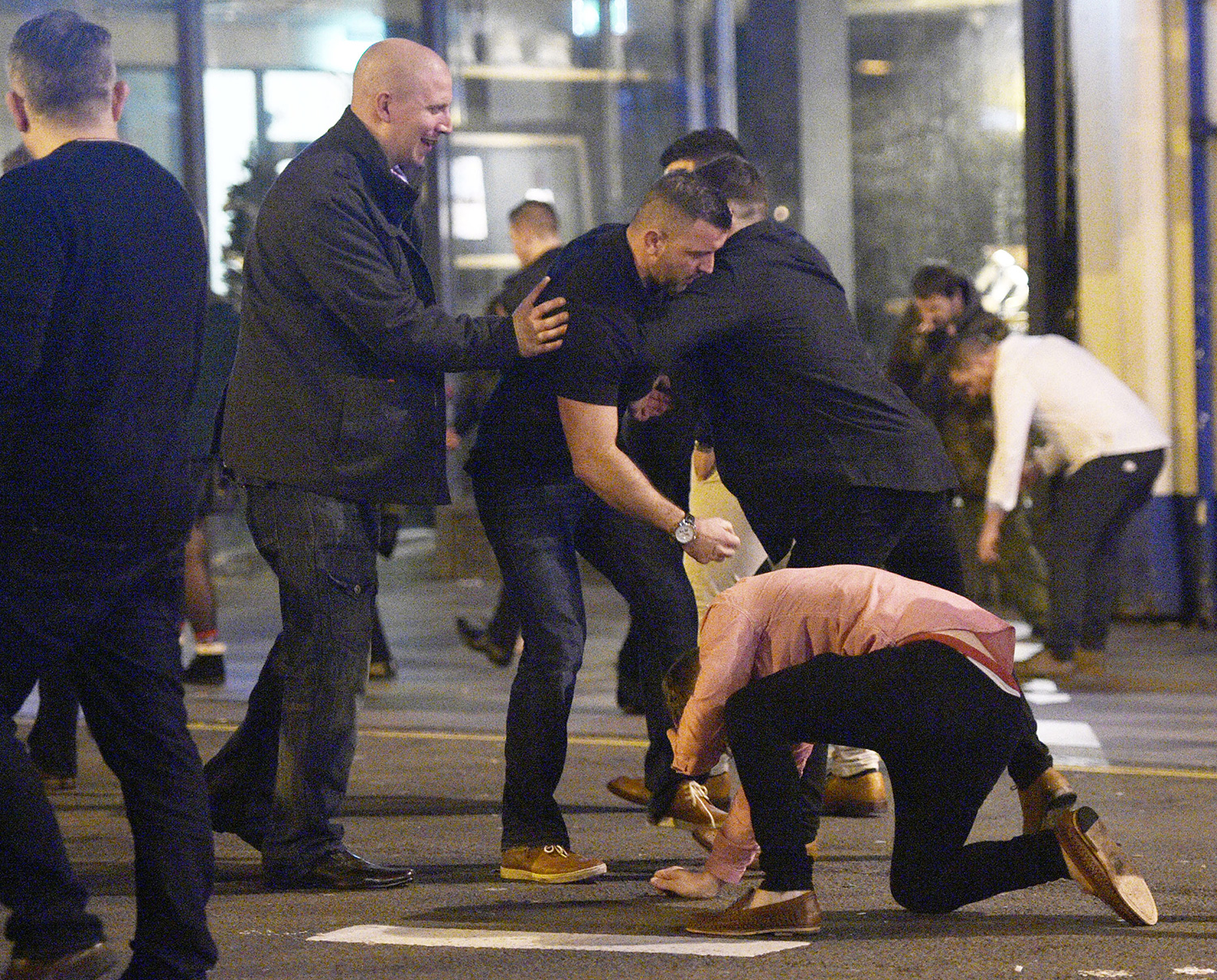 evellers in St Mary Street, Cardiff during Black Eye Friday, as people across the country celebrate the start of the Christmas break by hitting bars, pubs and clubs.