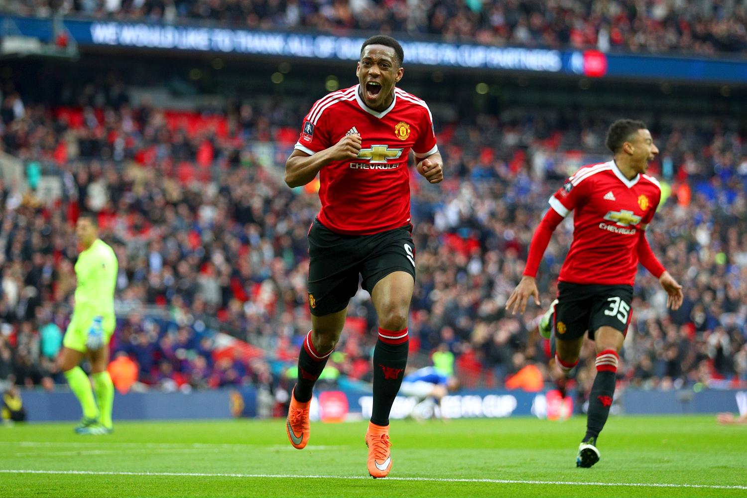 Martial celebrates his emphatic last-minute winner