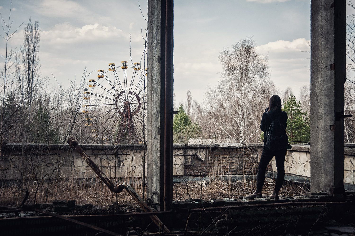 Chilling tour in the haunting remains of the Chernobyl site 30 years on When 29 years ago a mile-tall blue flame shot high into the sky, burning a hole in the ozone layer, the eyes of the world focused on the human-made volcano - Soviet Reactor 4 of the Chernobyl Nuclear Plant -