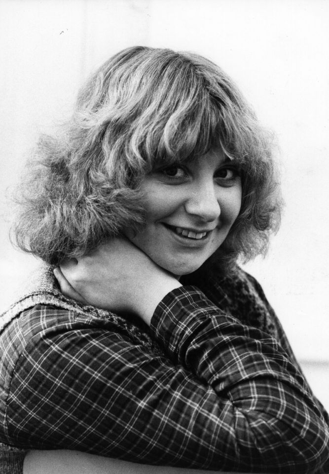  A young Victoria Wood during the 1970s when she shot to fame after winning the TV talent contest "New Faces."