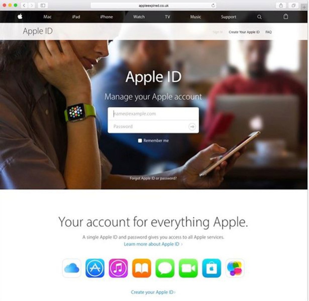  Apple have warned users NOT to click on the link or type in any personal details