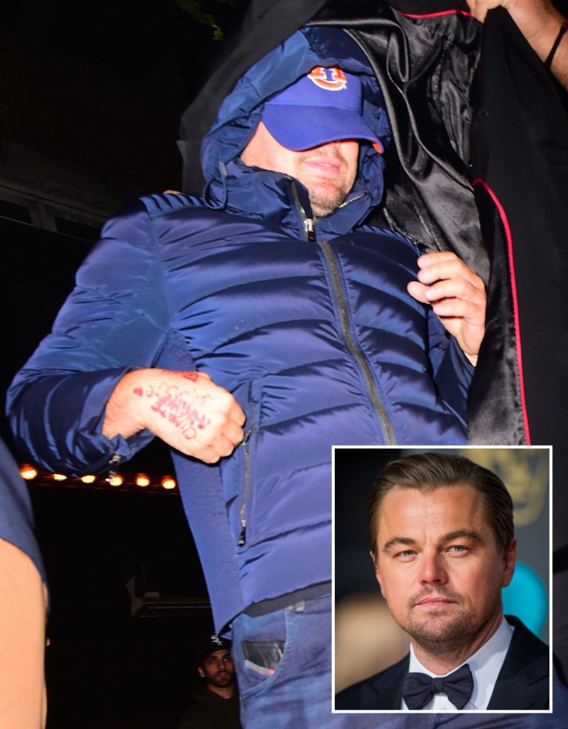  Leonardo DiCaprio failed to disguise himself from the paps as he left a New York club this weekend