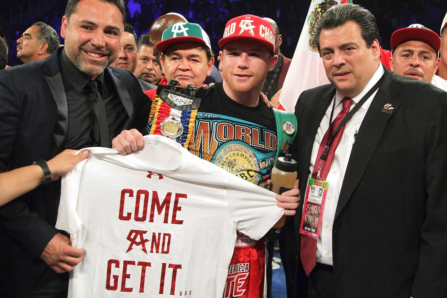  Canelo invited GGG into the ring after Khan win and vowed to fight him