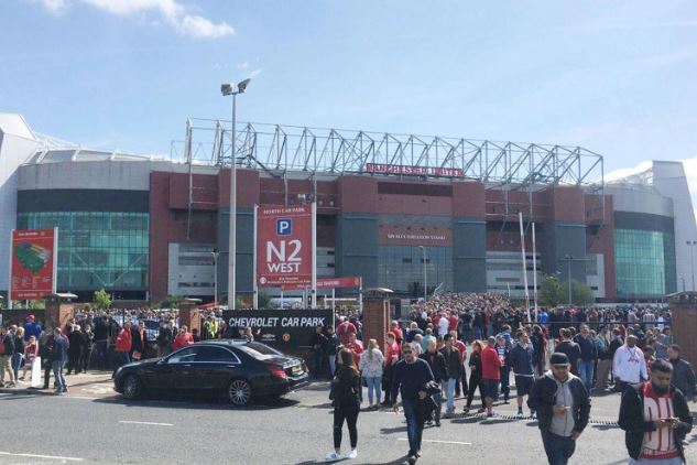  Weekend ... Man United's Old Trafford Football Stadium was evacuated on Sunday afternoon before their match against Bournemouth