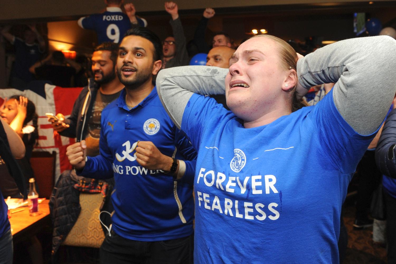 Leicester fans around the country were in tears watching their side complete the amazing story