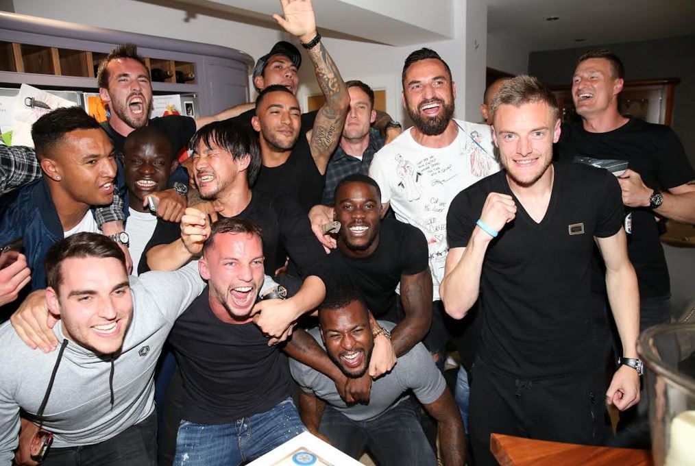 Jamie Vardy hosted a party for all his team-mates on Monday