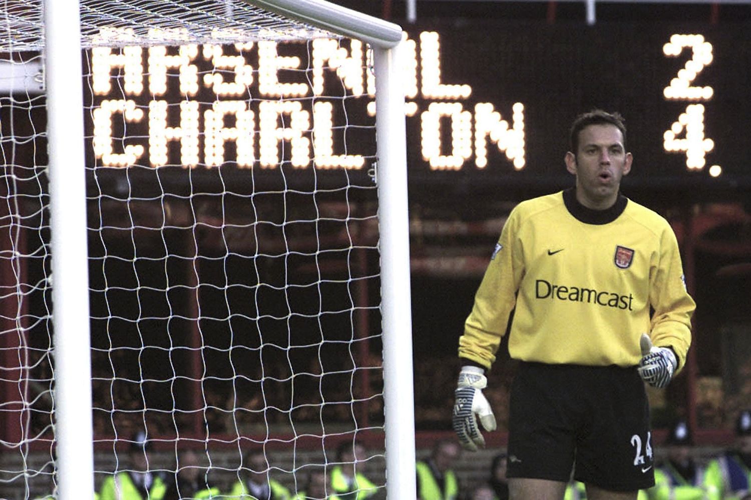 It wasn't all titles and celebrations at Arsenal for Richard Wright, as proven by this scoreboard at Highbury