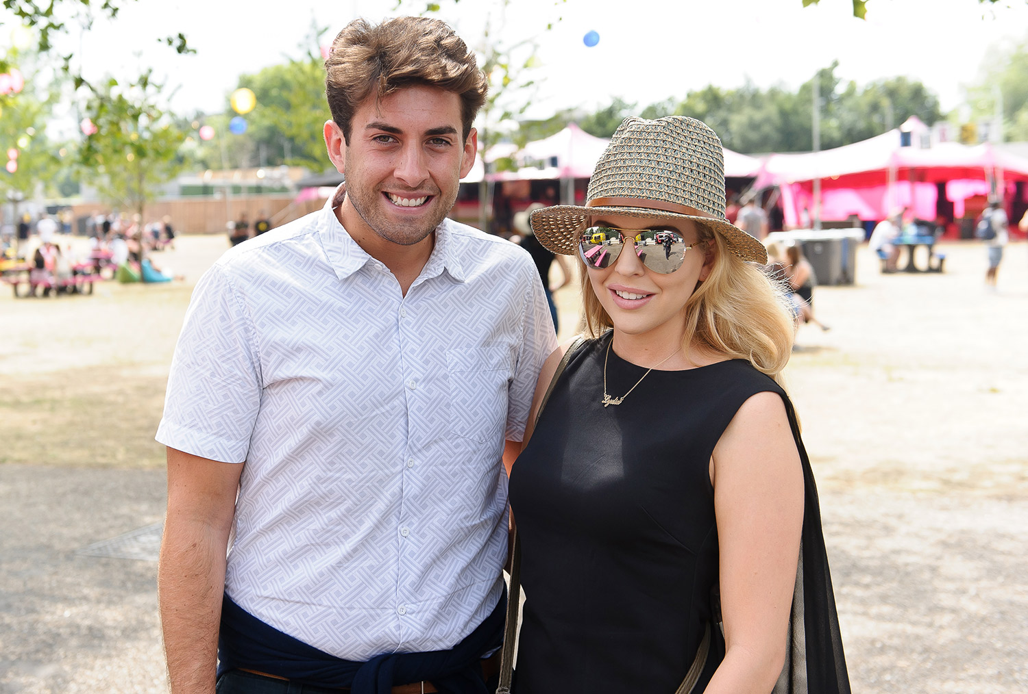 James 'Arg' Argent and Lydia Bright attend day 3 of the New Look Wireless Festival at Finsbury Park on July 5, 2015 in London, England.